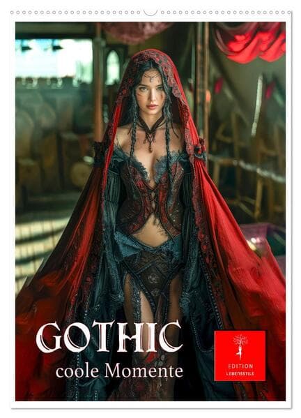 Gothic coole Momente (Wandkalender 2026 DIN A2 hoch), CALVENDO Monatskalender