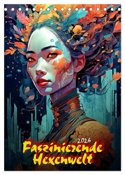 Faszinierende Hexenwelt (Tischkalender 2026 DIN A5 hoch), CALVENDO Monatskalender