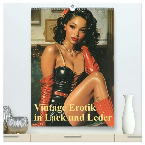 Vintage Erotik in Lack und Leder (hochwertiger Premium Wandkalender 2026 DIN A2 hoch), Kunstdruck in