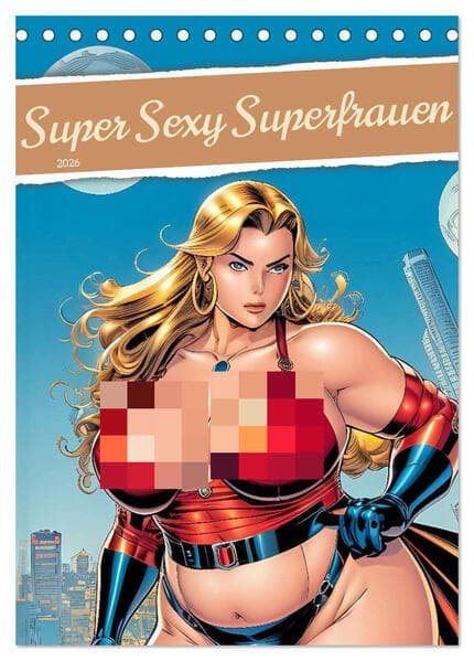 Super Sexy Superfrauen (Tischkalender 2026 DIN A5 hoch), CALVENDO Monatskalender