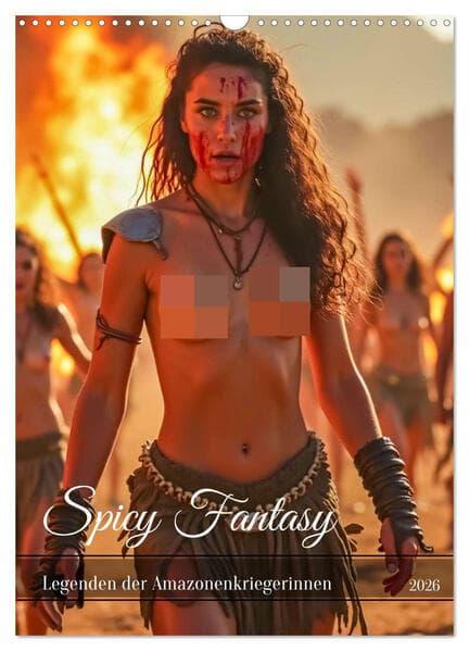 Spicy Fantasy - Legenden der Amazonenkriegerinnen (Wandkalender 2026 DIN A3 hoch), CALVENDO Monatskalender