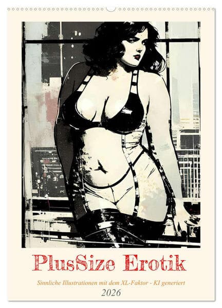 PlusSize Erotik (Wandkalender 2026 DIN A2 hoch), CALVENDO Monatskalender