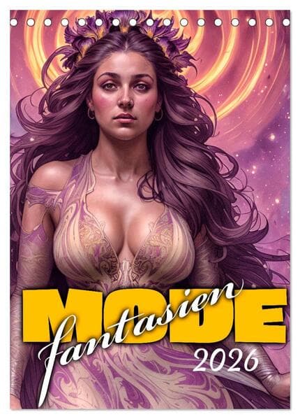 Modefantasien (Tischkalender 2026 DIN A5 hoch), CALVENDO Monatskalender