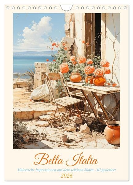 Bella Italia (Wandkalender 2026 DIN A4 hoch), CALVENDO Monatskalender