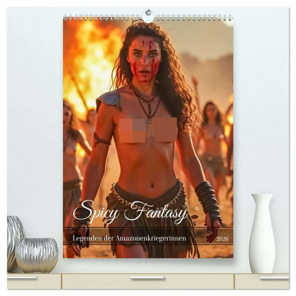 Spicy Fantasy - Legenden der Amazonenkriegerinnen (hochwertiger Premium Wandkalender 2026 DIN A2 hoc