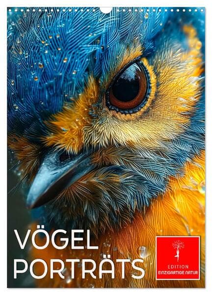Vögel Porträts (Wandkalender 2026 DIN A3 hoch), CALVENDO Monatskalender
