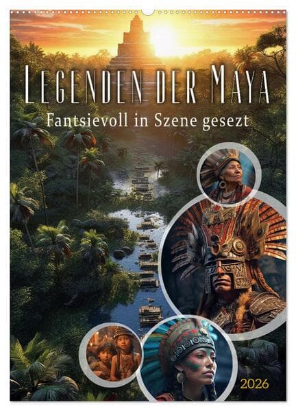 Legenden der Maya (Wandkalender 2026 DIN A2 hoch), CALVENDO Monatskalender