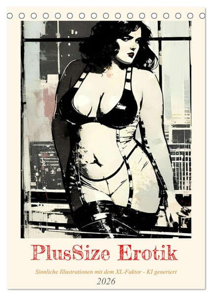 PlusSize Erotik (Tischkalender 2026 DIN A5 hoch), CALVENDO Monatskalender