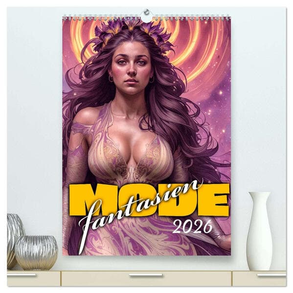 Modefantasien (hochwertiger Premium Wandkalender 2026 DIN A2 hoch), Kunstdruck in Hochglanz