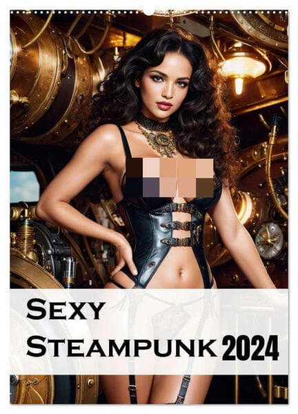 Sexy Steampunk (Wandkalender 2026 DIN A2 hoch), CALVENDO Monatskalender