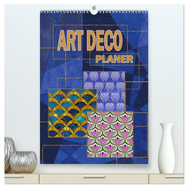 Art Deco Planer (hochwertiger Premium Wandkalender 2026 DIN A2 hoch), Kunstdruck in Hochglanz