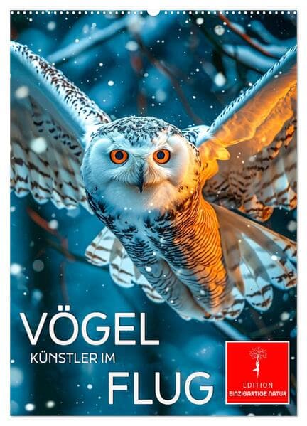 Vögel - Künstler im Flug (Wandkalender 2026 DIN A2 hoch), CALVENDO Monatskalender