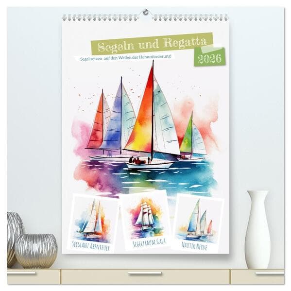 Segeln und Regatta (hochwertiger Premium Wandkalender 2026 DIN A2 hoch), Kunstdruck in Hochglanz