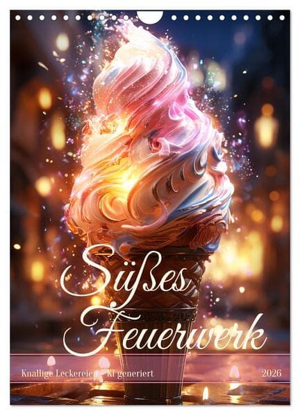 Süßes Feuerwerk (Wandkalender 2026 DIN A4 hoch), CALVENDO Monatskalender