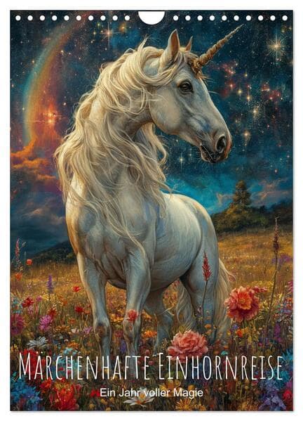 Märchenhafte Einhornreise - Ein Jahr voller Magie (Wandkalender 2026 DIN A4 hoch), CALVENDO Monatska