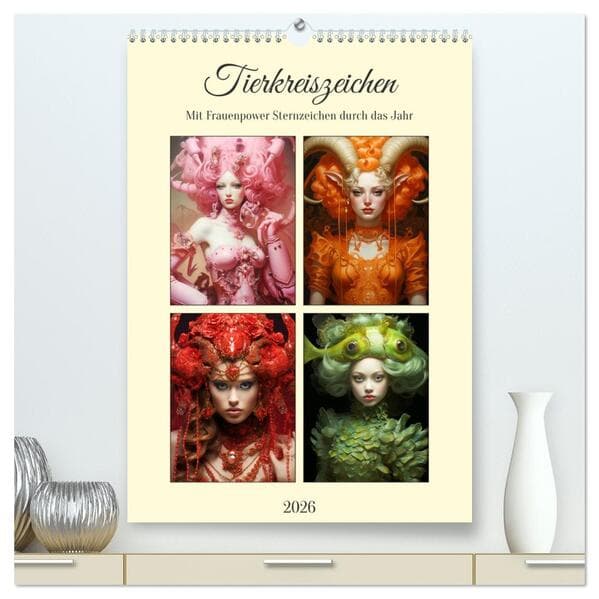 Tierkreiszeichen. Mit Frauenpower Sternzeichen durch das Jahr (hochwertiger Premium Wandkalender 202