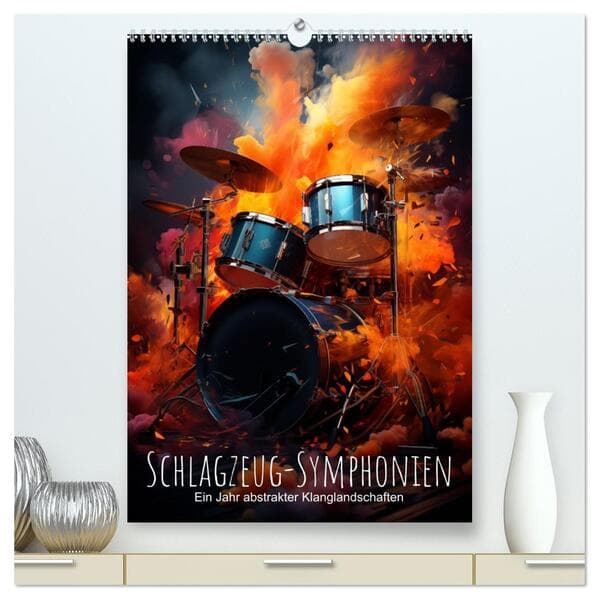 Schlagzeug-Symphonien: Ein Jahr abstrakter Klanglandschaften (hochwertiger Premium Wandkalender 2026