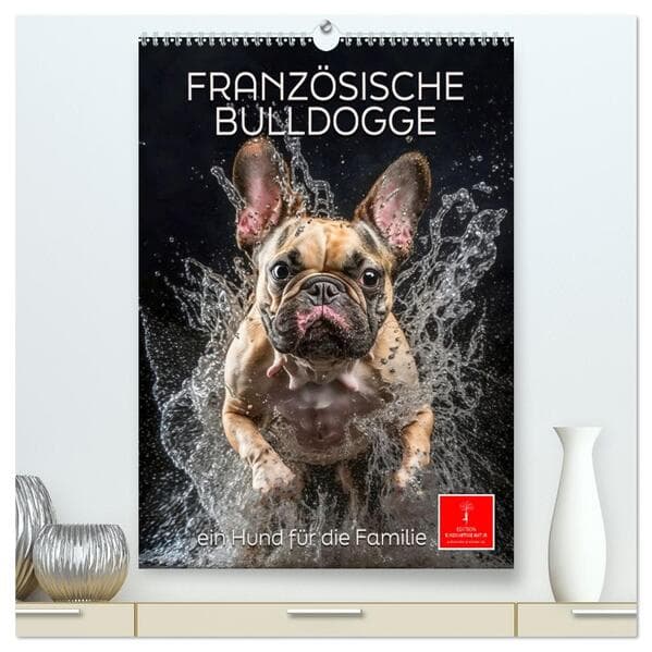 Französische Bulldogge - ein Hund für die Familie (hochwertiger Premium Wandkalender 2026 DIN A2 hoc