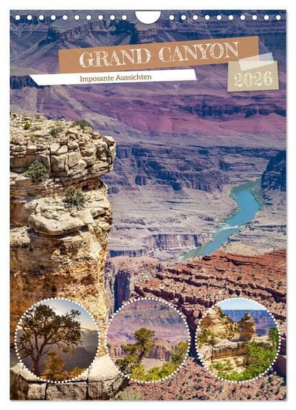 GRAND CANYON Imposante Aussichten (Wandkalender 2026 DIN A4 hoch), CALVENDO Monatskalender