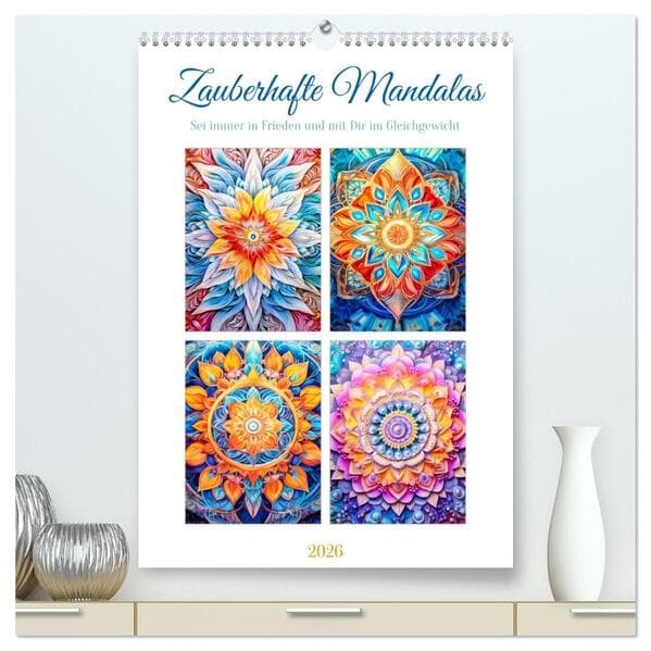 Zauberhafte Mandalas (hochwertiger Premium Wandkalender 2026 DIN A2 hoch), Kunstdruck in Hochglanz