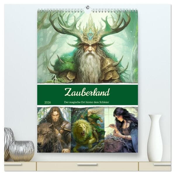 Zauberland. Der magische Ort hinter dem Schleier (hochwertiger Premium Wandkalender 2026 DIN A2 hoch), Kunstdruck in Hochglanz