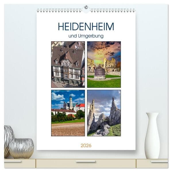 Heidenheim und Umgebung (hochwertiger Premium Wandkalender 2026 DIN A2 hoch), Kunstdruck in Hochglan