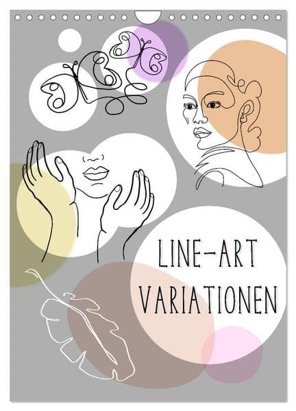 Line-Art Variationen (Wandkalender 2026 DIN A4 hoch), CALVENDO Monatskalender