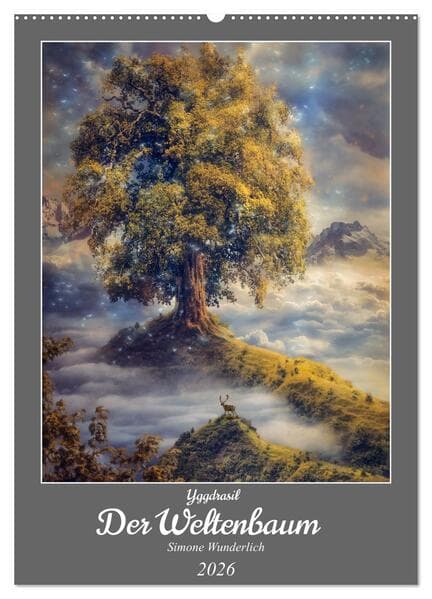 Yggdrasil - Der Baum des Lebens (Wandkalender 2026 DIN A2 hoch), CALVENDO Monatskalender