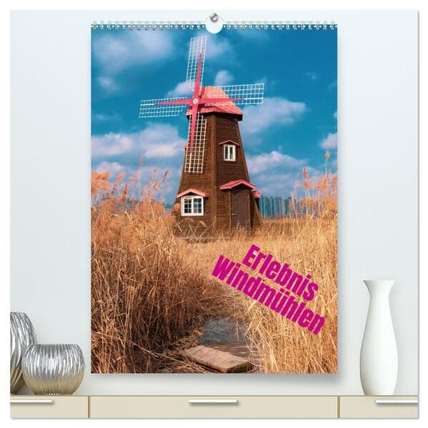 Erlebnis Windmühle (hochwertiger Premium Wandkalender 2026 DIN A2 hoch), Kunstdruck in Hochglanz