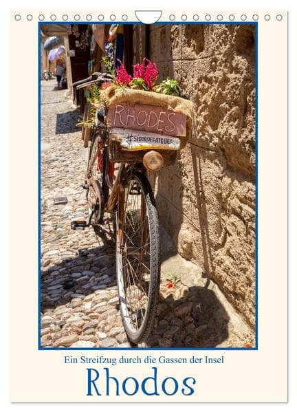 Ein Streifzug durch die Gassen der Insel Rhodos (Wandkalender 2026 DIN A4 hoch), CALVENDO Monatskale