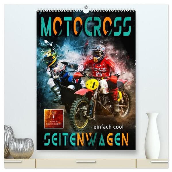 Motocross Seitenwagen - einfach cool (hochwertiger Premium Wandkalender 2026 DIN A2 hoch), Kunstdruc