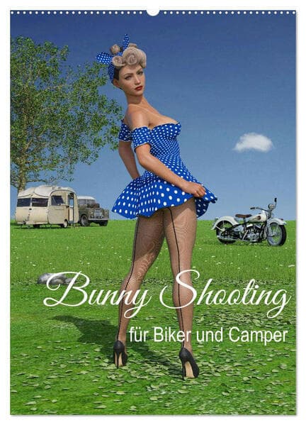 Bunny Shooting (Wandkalender 2026 DIN A2 hoch), CALVENDO Monatskalender