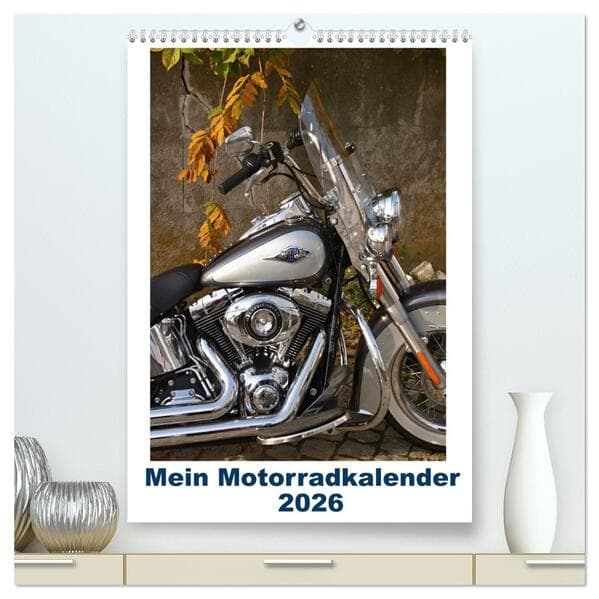 Mein Motorradkalender (hochwertiger Premium Wandkalender 2026 DIN A2 hoch), Kunstdruck in Hochglanz