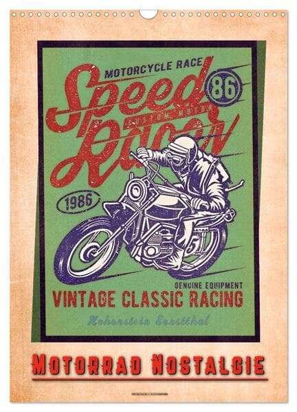 Motorrad Nostalgie (Wandkalender 2026 DIN A3 hoch), CALVENDO Monatskalender