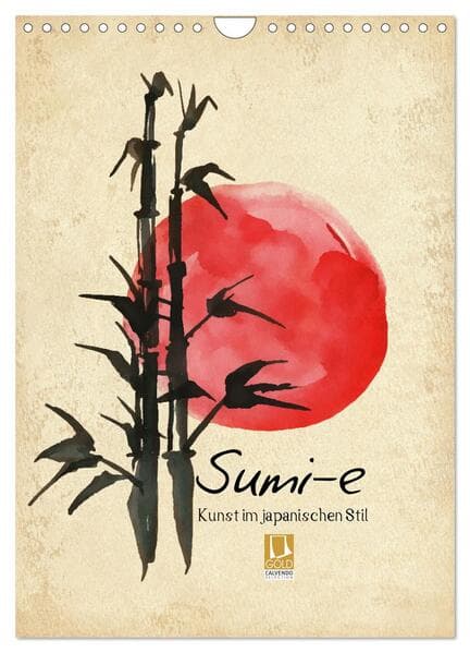 Sumi-e Kunst im japanischen Stil (Wandkalender 2026 DIN A4 hoch), CALVENDO Monatskalender