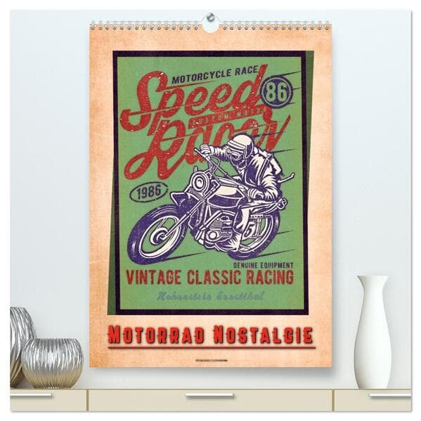 Motorrad Nostalgie (hochwertiger Premium Wandkalender 2026 DIN A2 hoch), Kunstdruck in Hochglanz