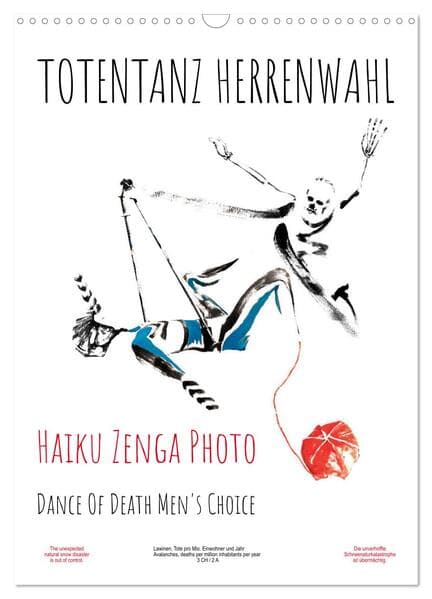 TOTENTANZ HERRENWAHL Haiku Zenga Photo DANCE OF DEATH MEN'S CHOICE (Wandkalender 2026 DIN A3 hoch), CALVENDO Monatskalender
