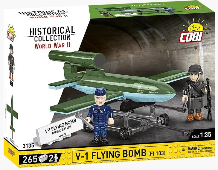 COBI Historical Collection 3135 - V-1 Flying Bomb (FI 103), WWII, Bausatz 1:35, 265 Klemmbausteine/2 Figuren