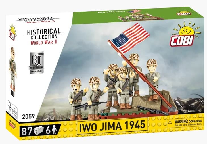 COBI Historical Collection 2059 - Iwo Jima 1945, WWII, Bausatz, 87 Klemmbausteine/6 Figuren