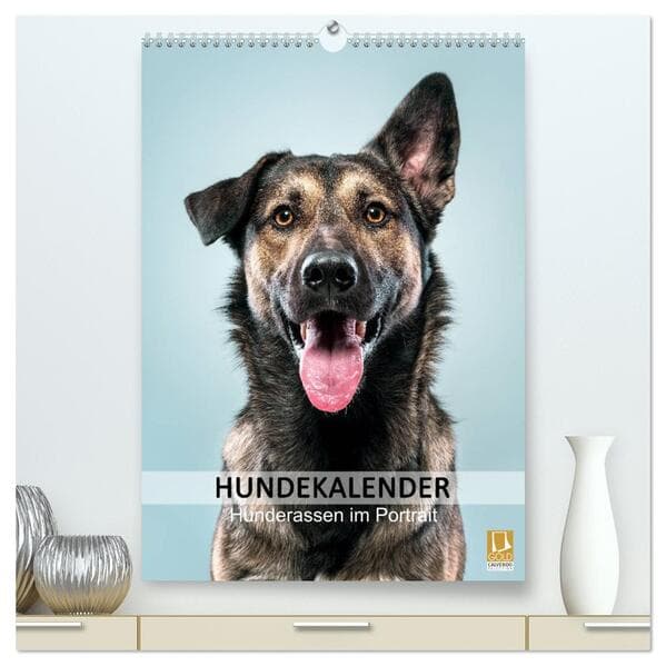 Hundekalender - Hunderassen im Portrait (hochwertiger Premium Wandkalender 2026 DIN A2 hoch), Kunstd