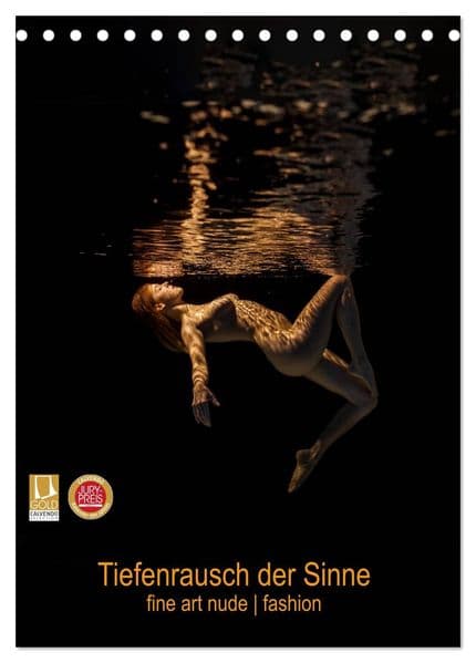 Tiefenrausch der Sinne (Tischkalender 2026 DIN A5 hoch), CALVENDO Monatskalender: Fotokalender von Frauen unter Wasser