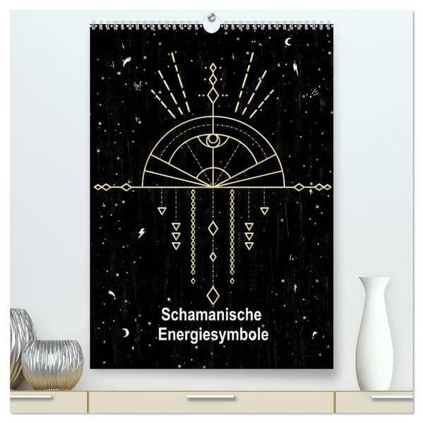 Schamanische Energiesymbole (hochwertiger Premium Wandkalender 2026 DIN A2 hoch), Kunstdruck in Hoch
