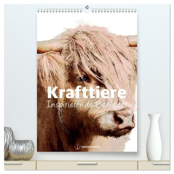 Krafttiere - Inspirierende Begleiter voller Magie und Seele (hochwertiger Premium Wandkalender 2026 DIN A2 hoch), Kunstdruck in Hochglanz