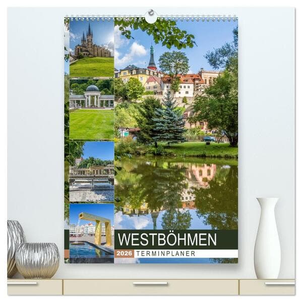 WESTBÖHMEN Terminplaner (hochwertiger Premium Wandkalender 2026 DIN A2 hoch), Kunstdruck in Hochglanz