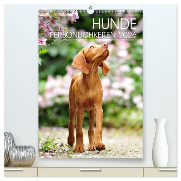 Hundepersönlichkeiten (hochwertiger Premium Wandkalender 2026 DIN A2 hoch), Kunstdruck in Hochglanz