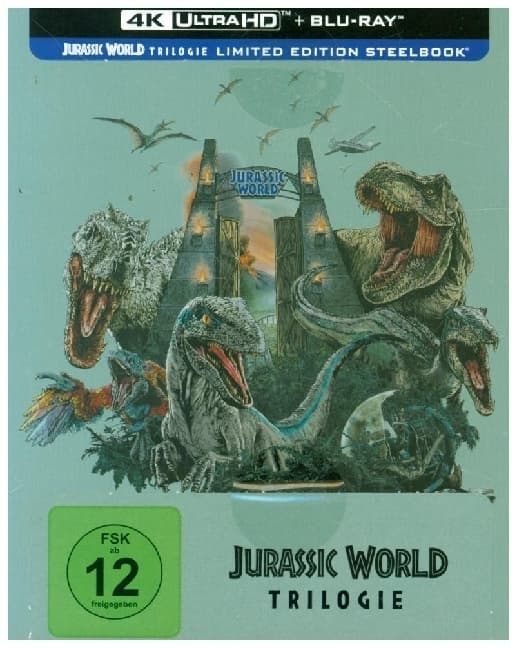 JURASSIC WORLD 3 FILM BOXSET,3 4K UHD-Blu-ray + 3 Blu-ray
