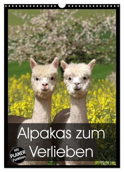 Alpakas zum Verlieben (Wandkalender 2026 DIN A3 hoch), CALVENDO Monatskalender