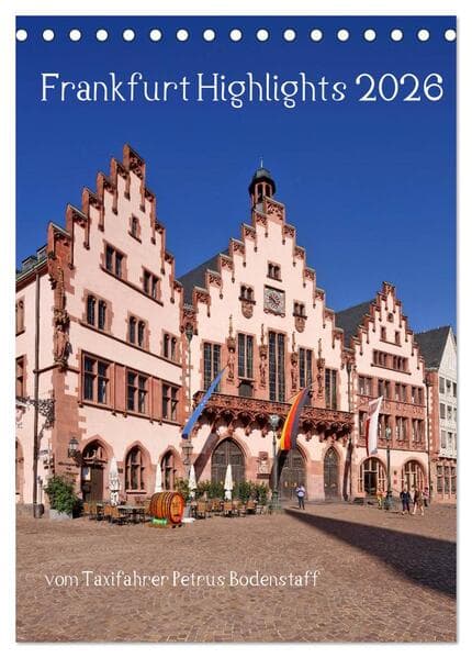 Frankfurt Highlights (Tischkalender 2026 DIN A5 hoch), CALVENDO Monatskalender