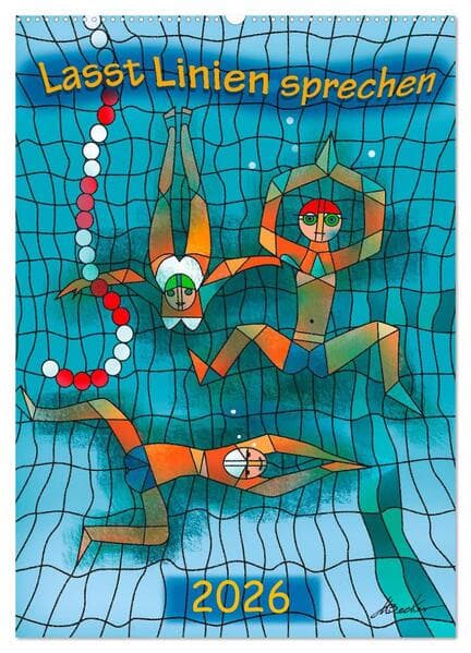 Lasst Linien sprechen (Wandkalender 2026 DIN A2 hoch), CALVENDO Monatskalender