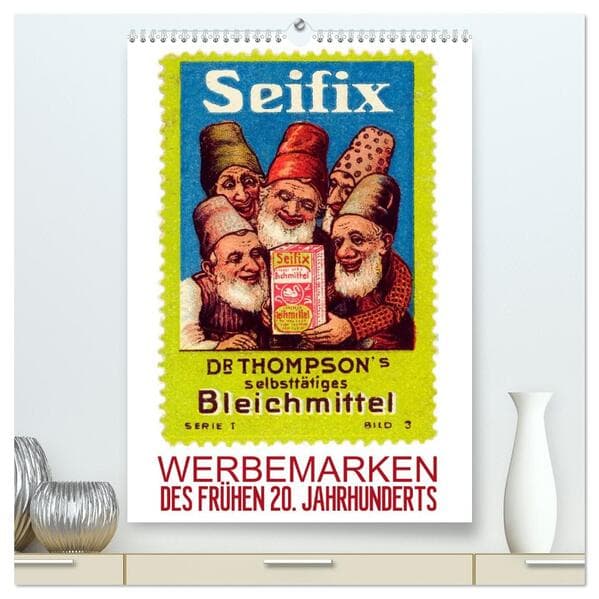 Werbemarken des frühen 20. Jahrhunderts (hochwertiger Premium Wandkalender 2026 DIN A2 hoch), Kunstd